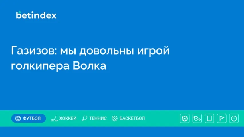 Газизов: мы довольны игрой голкипера Волка