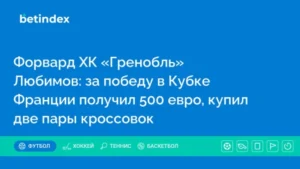 Форвард ХК «Гренобль» Любимов: за победу в Кубке Франции получил 500 евро, купил кроссовки