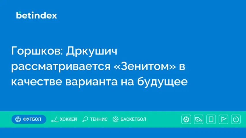 Горшков: Дркушич рассматривается «Зенитом» в качестве варианта на будущее