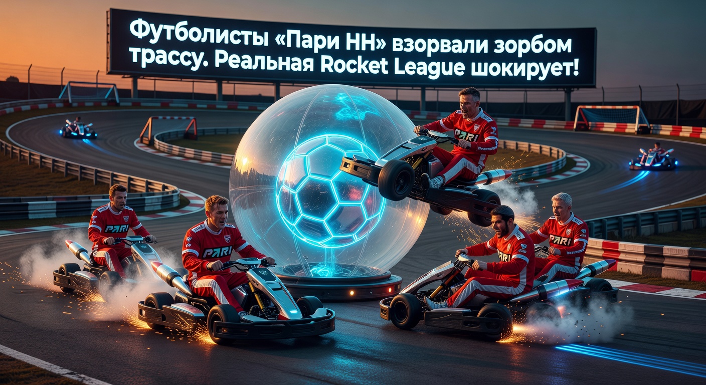 Футболисты «Пари НН» взорвали зорбом трассу. Реальная Rocket League шокирует!