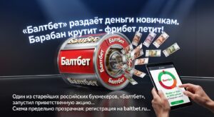 «Балтбет» раздаёт деньги новичкам. Барабан крутит – фрибет летит!