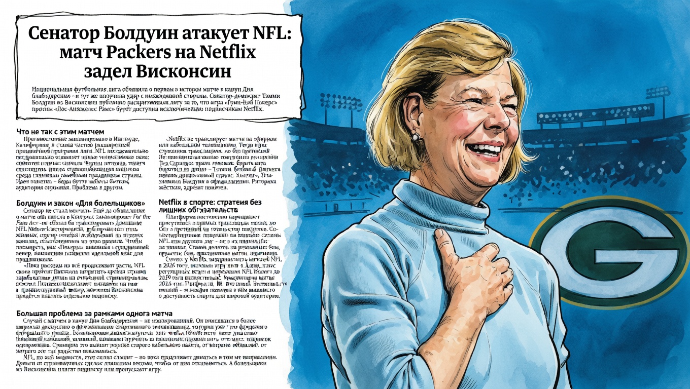 Сенатор Болдуин атакует NFL: матч Packers на Netflix задел Висконсин