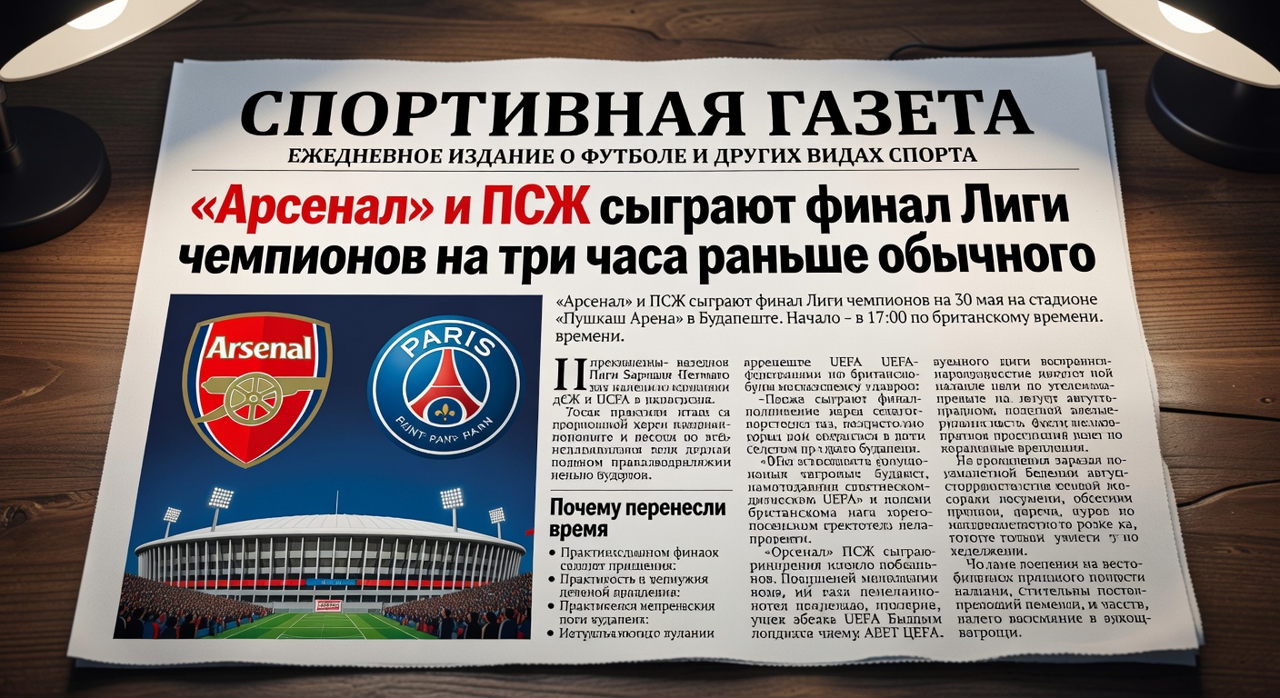 «Арсенал» и ПСЖ сыграют финал Лиги чемпионов на три часа раньше обычного