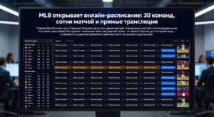 MLB открывает онлайн-расписание: 30 команд, сотни матчей и прямые трансляции