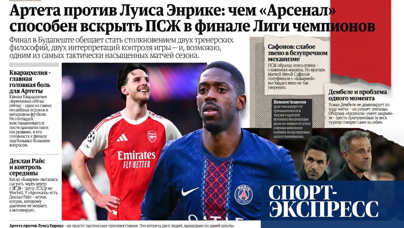Артета против Луиса Энрике: чем «Арсенал» способен вскрыть ПСЖ в финале Лиги чемпионов