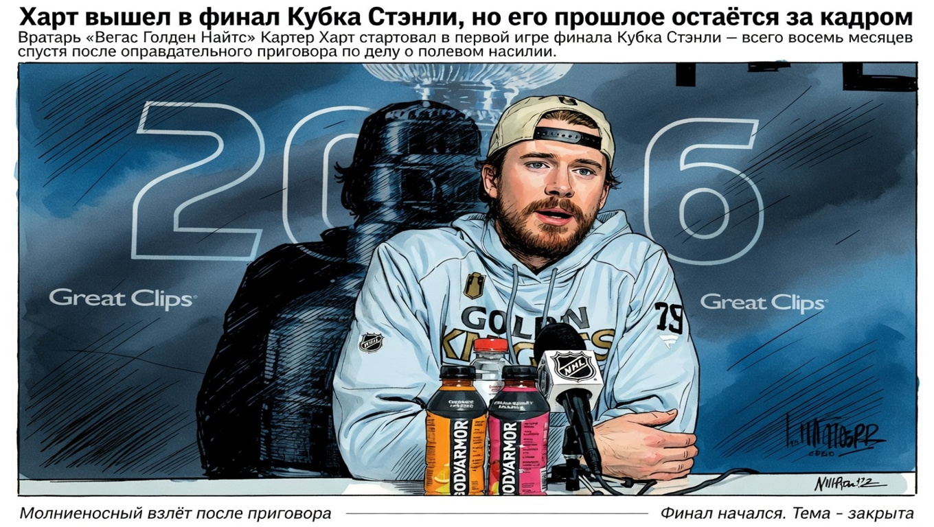 Харт вышел в финал Кубка Стэнли, но его прошлое остаётся за кадром