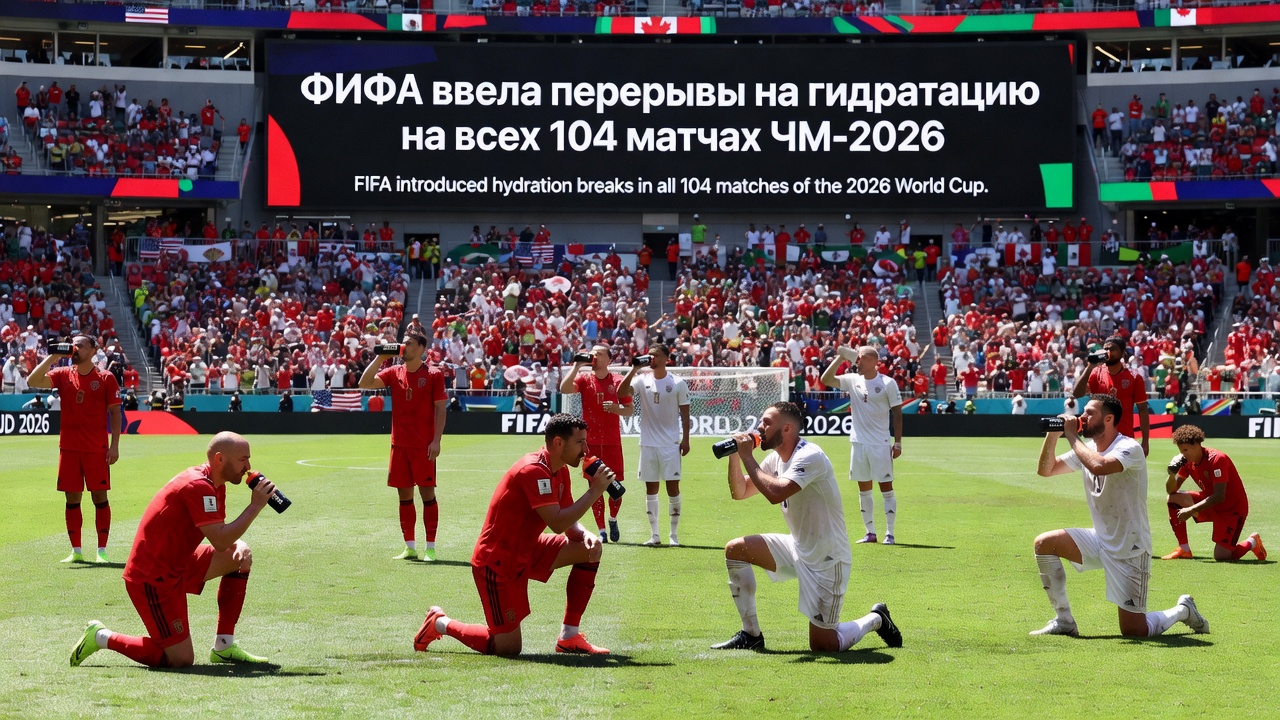 ФИФА ввела перерывы на гидратацию на всех 104 матчах ЧМ-2026