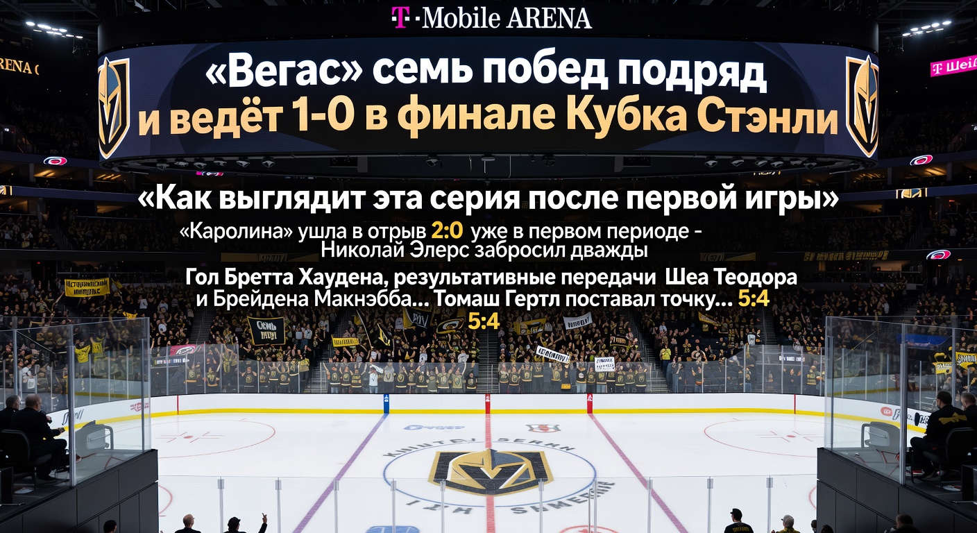 «Вегас» семь побед подряд и ведёт 1-0 в финале Кубка Стэнли