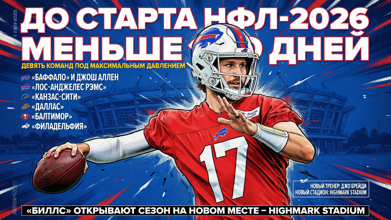 До старта НФЛ-2026 меньше 100 дней: девять команд под максимальным давлением