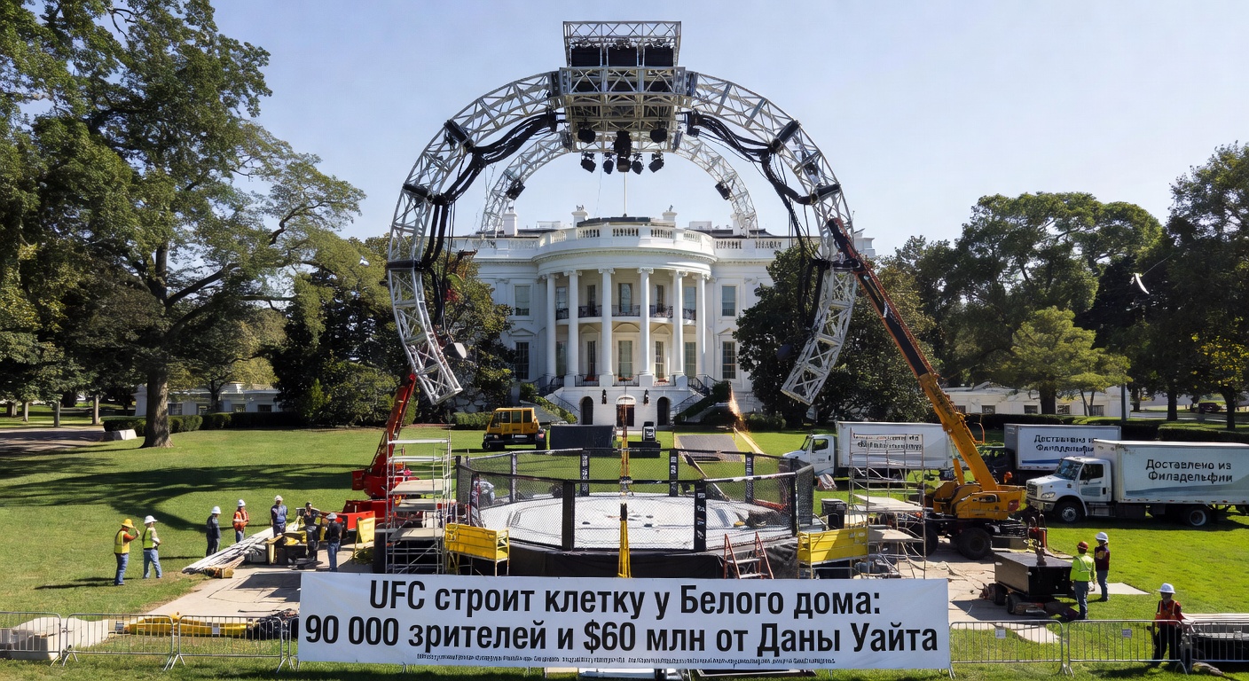 UFC строит клетку у Белого дома: 90 000 зрителей и $60 млн от Даны Уайта