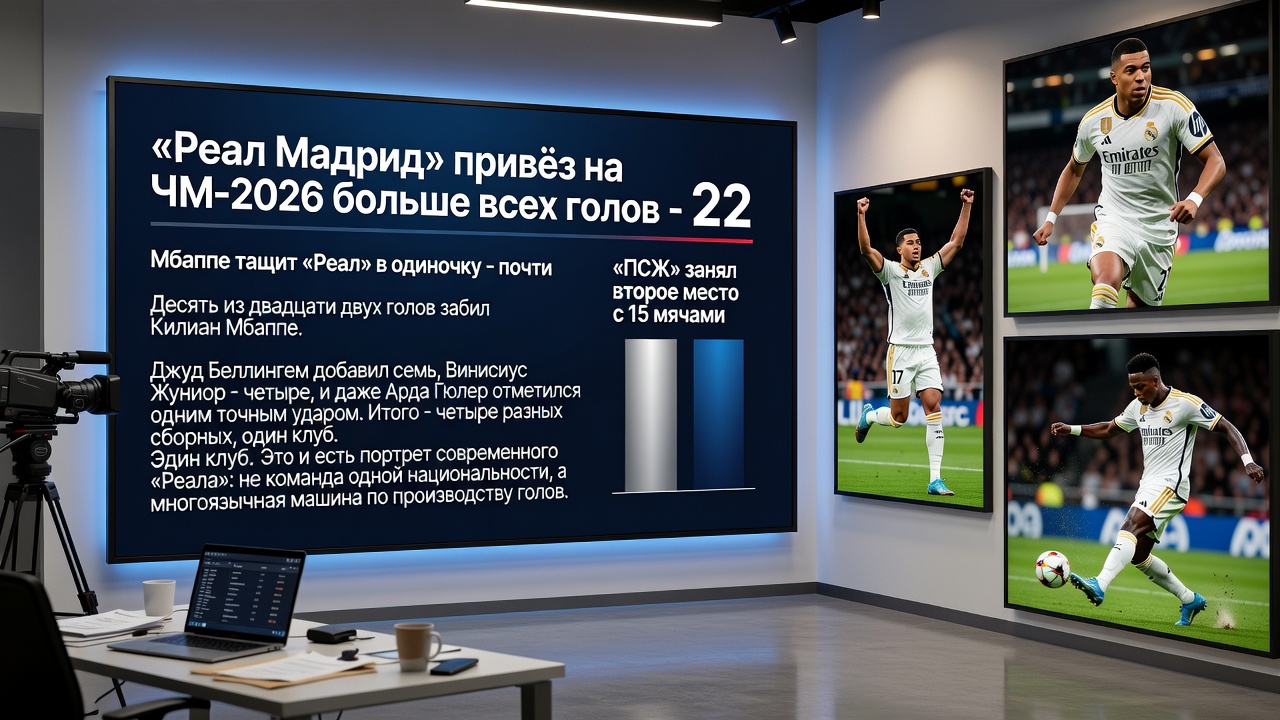 «Реал Мадрид» привёз на ЧМ-2026 больше всех голов – 22