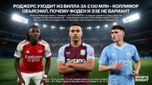 Роджерс уходит из Вилла за £130 млн – Коллимор объяснил, почему Фоден и Эзе не вариант