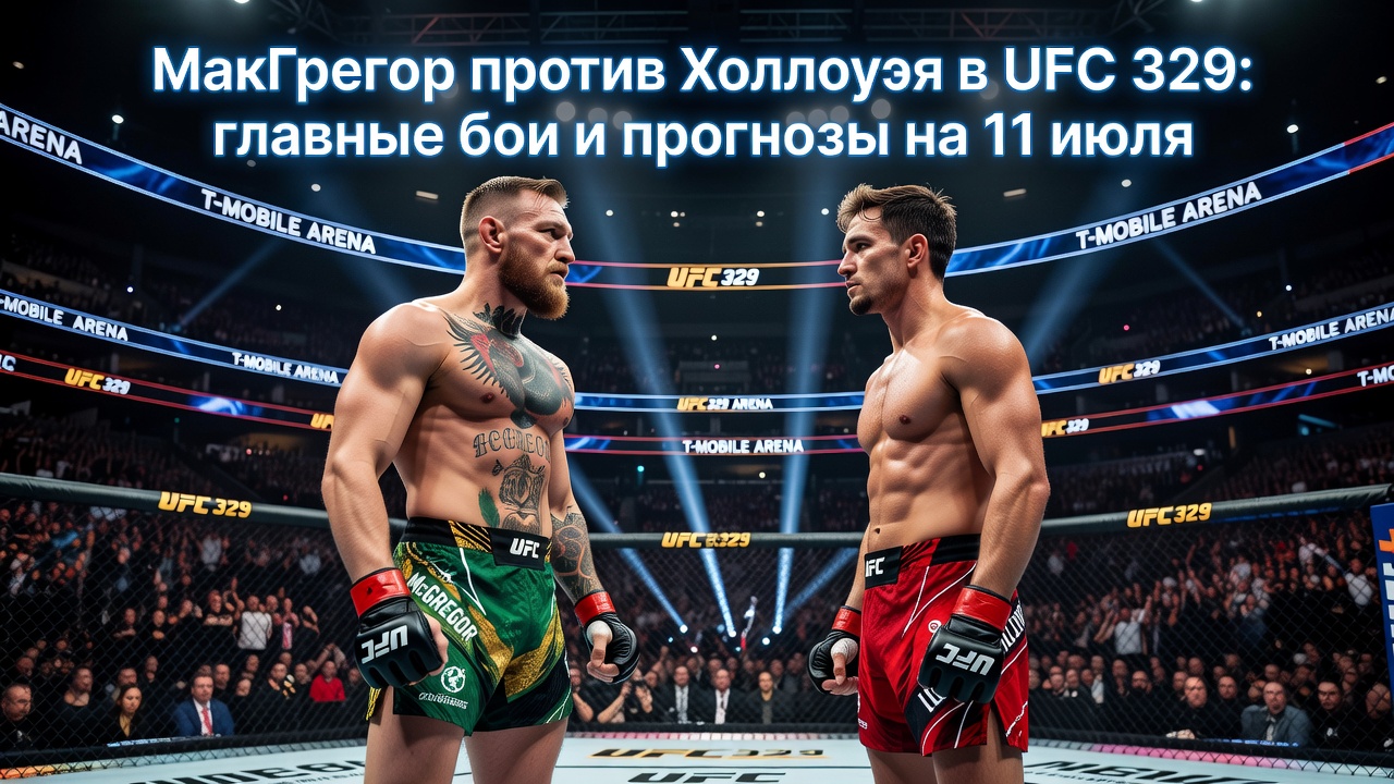 МакГрегор против Холлоуэя в UFC 329: главные бои и прогнозы на 11 июля