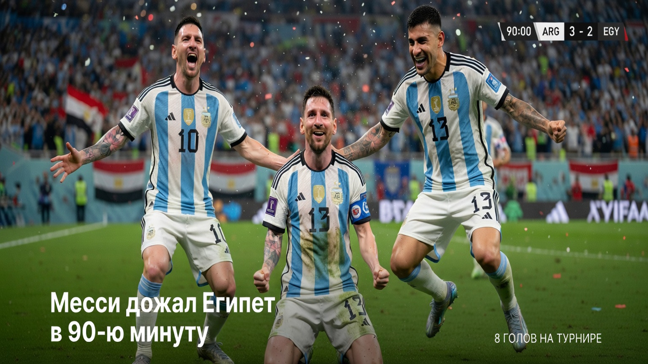 Месси дожал Египет в 90-ю минуту – уже восемь голов на турнире