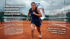 Свёнтек вызвала недоумение тренировкой с мешком воды