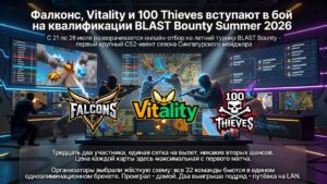 Falcons, Vitality и 100 Thieves вступают в бой на квалификации BLAST Bounty Summer 2026