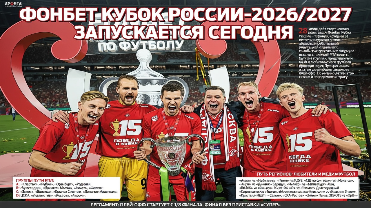 Фонбет Кубок России-2026/2027 запускается сегодня
