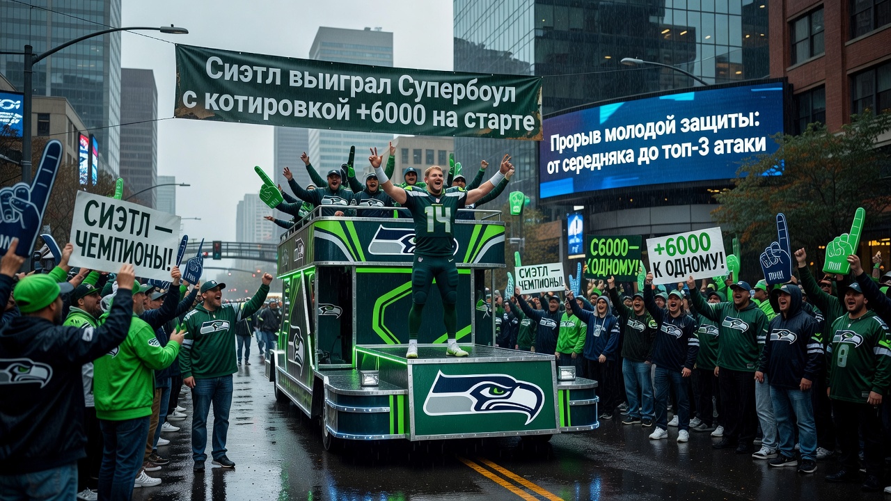 Сиэтл выиграл Супербоул с котировкой +6000 на старте
