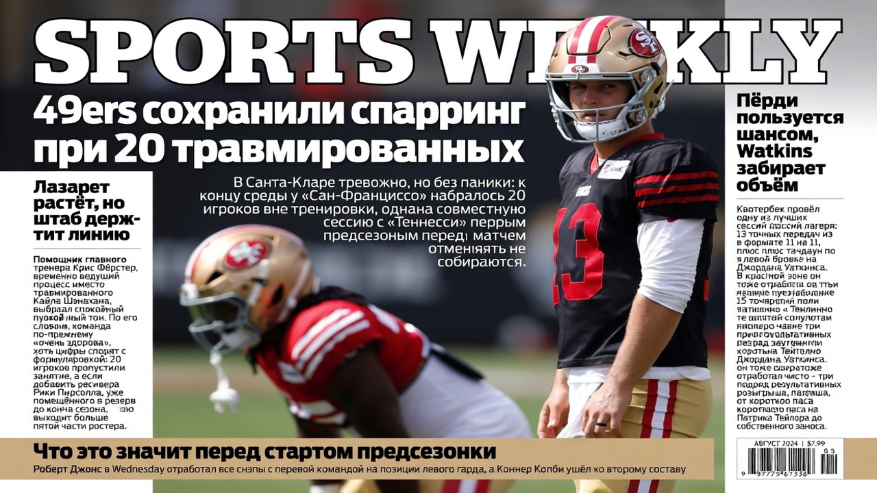 49ers сохранили спарринг при 20 травмированных