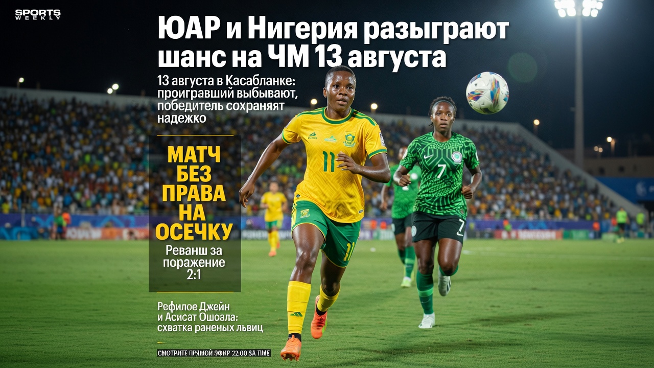 ЮАР и Нигерия разыграют шанс на ЧМ 13 августа