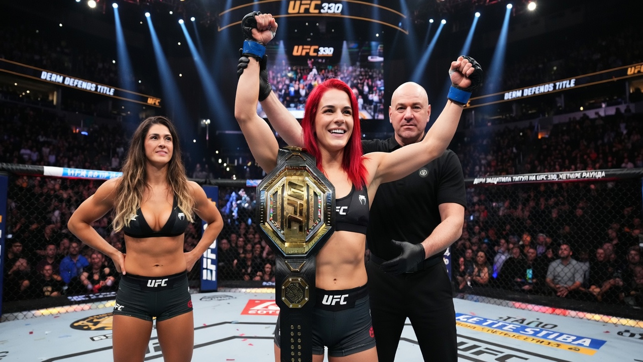 Дерн защитила титул на UFC 330, забрав четыре раунда