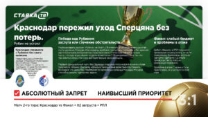 Краснодар пережил уход Сперцяна без потерь. Рубин не устоял