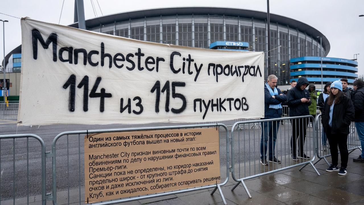 Manchester City проиграл 114 из 115 пунктов