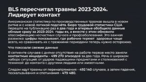 BLS пересчитал травмы 2023-2024. Лидирует контакт