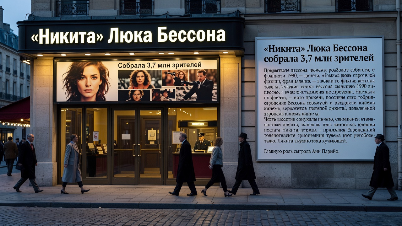 «Никита» Люка Бессона собрала 3,7 млн зрителей