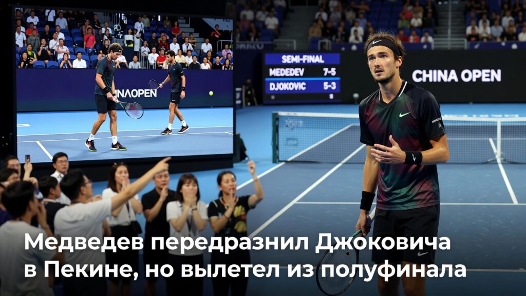 Медведев передразнил Джоковича в Пекине, но вылетел из полуфинала