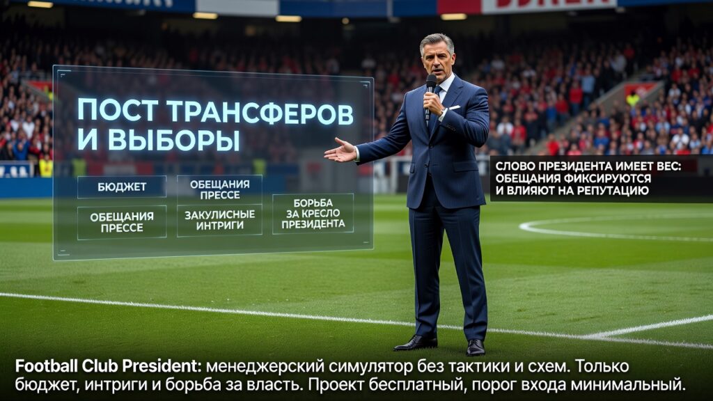 Football Club President выводит на поле пост трансферов и выборы