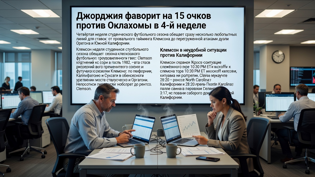 Джорджия фаворит на 15 очков против Оклахомы в 4-й неделе