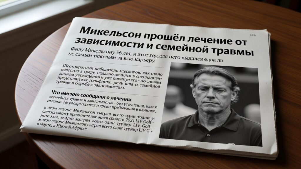 Микельсон прошёл лечение от зависимости и семейной травмы